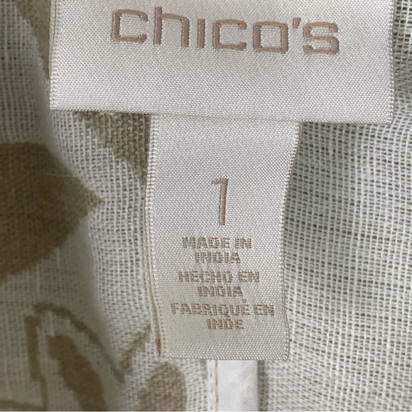 Chico’s Linen Paisley Print Jacket - Picture 8 of 9